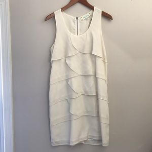 White flapper scalloped dress